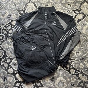 Inaka Power Black and gray gym baggy tracksuit Mens Medium Jacket Large Pants